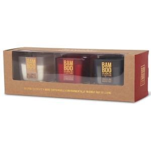 Set 3 candele bamboo 45g*